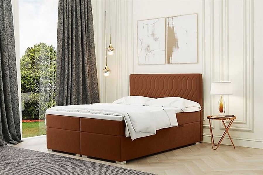 Fun Möbel Boxbett Schlafzimmerbett DUSTY Überlänge in Stoff Riviera (inkl. günstig online kaufen