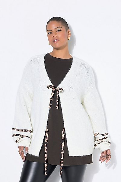 Studio Untold Strickjacke Strickjacke Oversize Shape Leo Schleifen günstig online kaufen