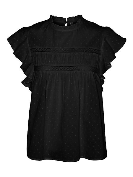 Vero Moda Kurzarmbluse VMTrine (1-tlg) Drapiert/gerafft günstig online kaufen
