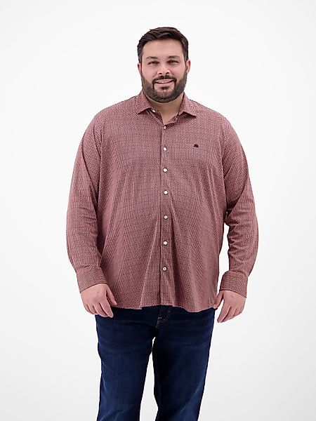 LERROS Karohemd "LERROS Übergrössen-Hemd mit Minimal-Karomuster" günstig online kaufen