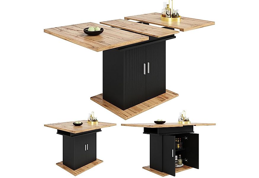 HAUSS SPOLE Esstisch 140×70cm Ausziehbarer Esstisch mit Ablagefläche, für K günstig online kaufen