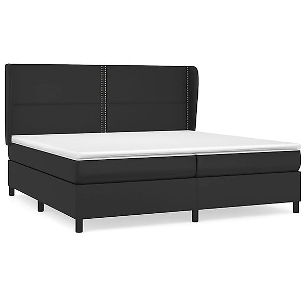 vidaXL Boxspringbett mit Matratze Schwarz 200x200 cm Kunstleder1466713 günstig online kaufen
