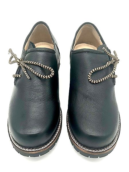 FUCHS Trachtenschuhe schwarz Ziegen Nappaleder Schnürschuh günstig online kaufen