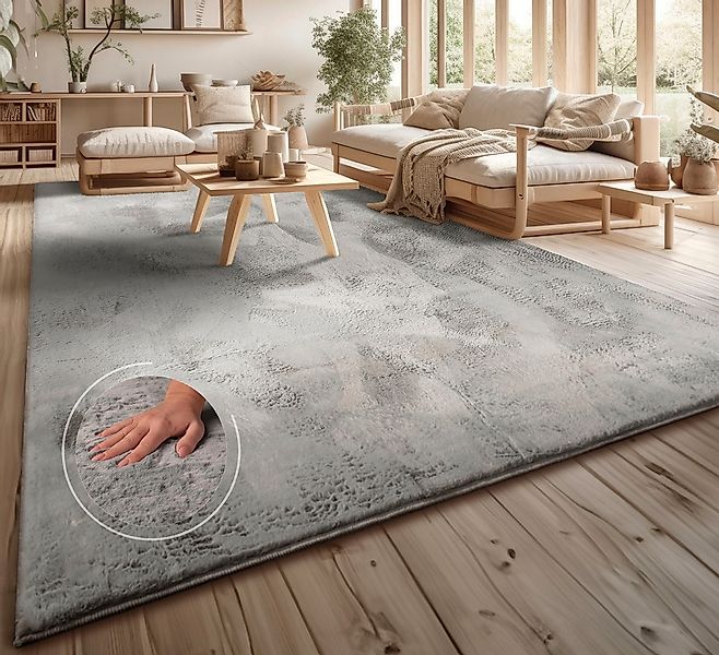 my home Fellteppich "Lottano" rechteckig 14 mm Höhe Langflor, Kunstfell, Un günstig online kaufen