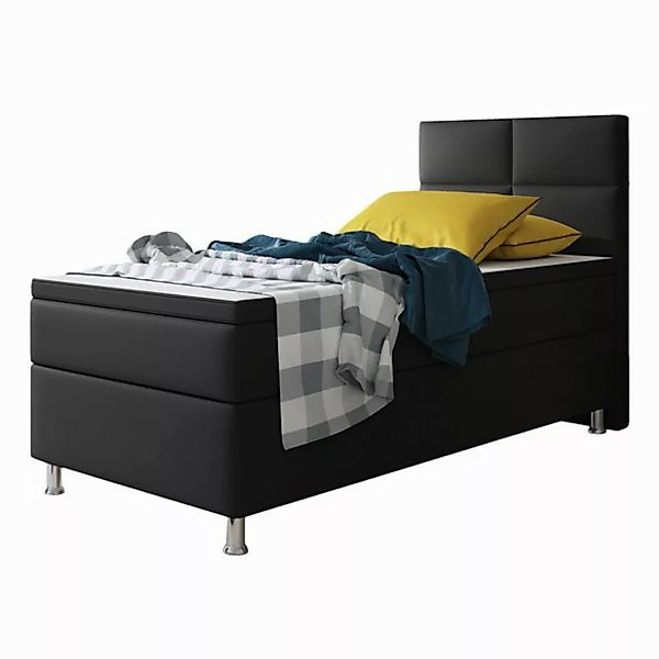 inter Boxspringbett Miami 90x200 cm inkl. Topper mit 7 Zonen Taschenfederke günstig online kaufen