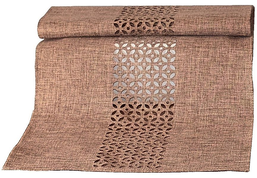 matches21 HOME & HOBBY Tischdecke Tischläufer Durchbrochene Ornamente dunke günstig online kaufen