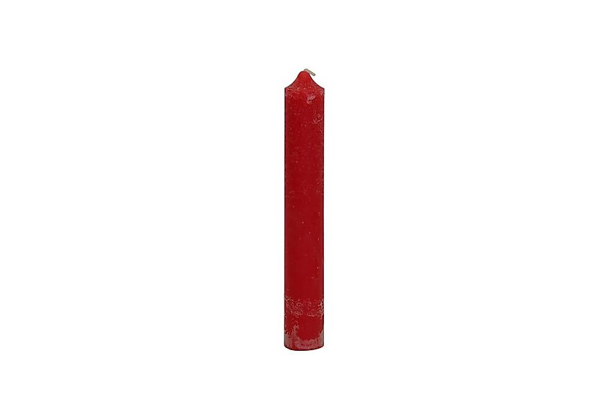 B&S Spitzkerze Rustikale Stabkerze durchgefärbt rot Ø 3,7 x 25 cm günstig online kaufen