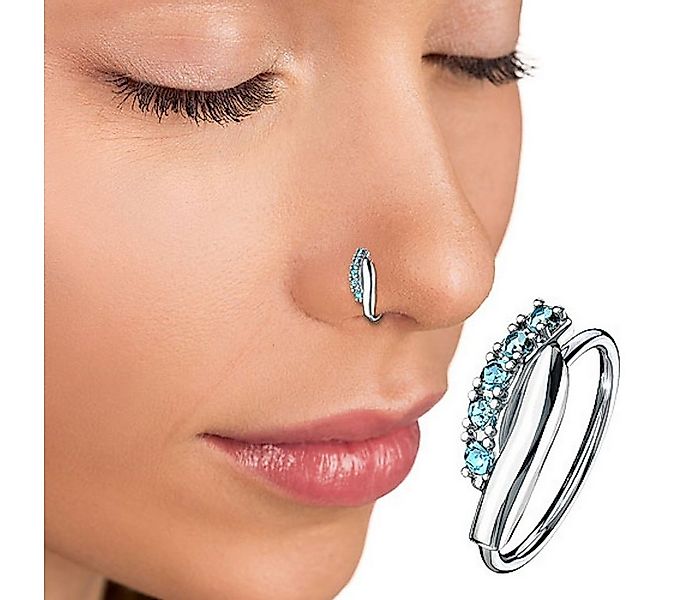 Taffstyle Nasenpiercing Piercing Biegbar filigrane Creole, Ring Zirkonia Gl günstig online kaufen