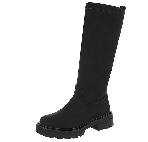 Ital-Design Bequeme Damen Stiefel mit Blockabsatz für Alltag Plateaustiefel günstig online kaufen