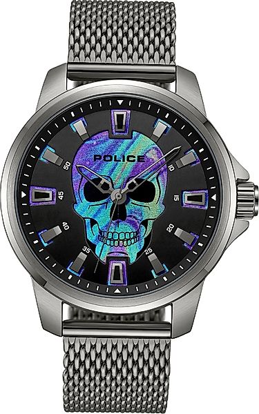 Police Quarzuhr Police Herrenuhr Edelstahl grau, günstig online kaufen