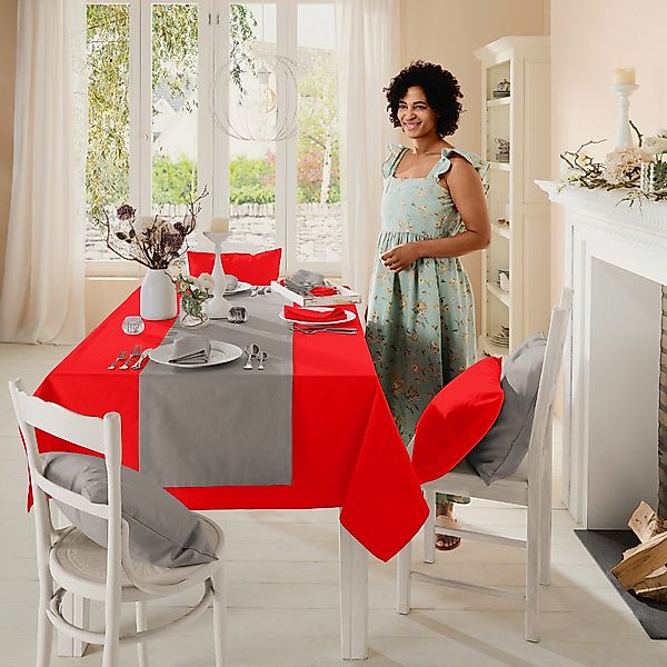 REDBEST Tischdecke Tischdecke "Tulsa", Baumwolle Uni günstig online kaufen