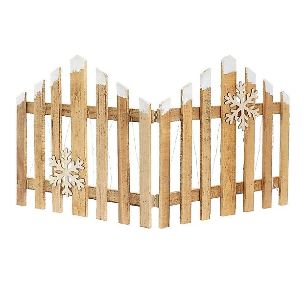 ECD Germany Weihnachtsfigur Deko Holz Zaun Mini Gartenzaun Mini-Lattenzaun günstig online kaufen