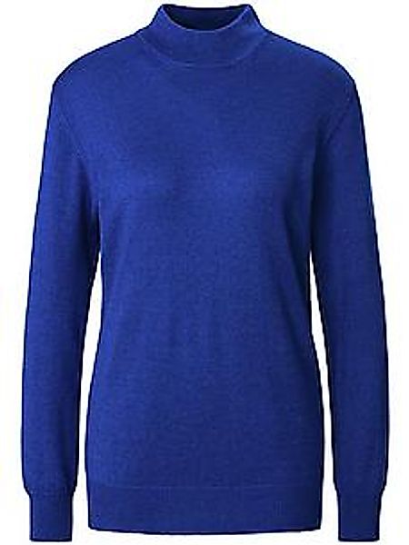 Stehbund-Pullover Modell Sabrina Peter Hahn Seide/Kaschmir blau günstig online kaufen