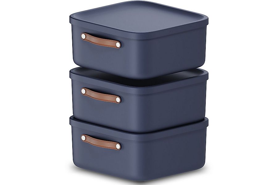ROTHO Stapelbox 3er-Set Kiste mit Deckel Maloja 20l (Aufbewahrungsset, 3er- günstig online kaufen