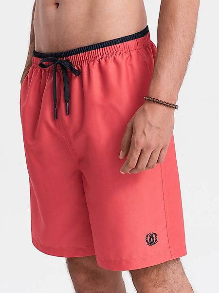 OMBRE Badehose Herren-Badeshorts mit zweifarbigem Bündchen günstig online kaufen