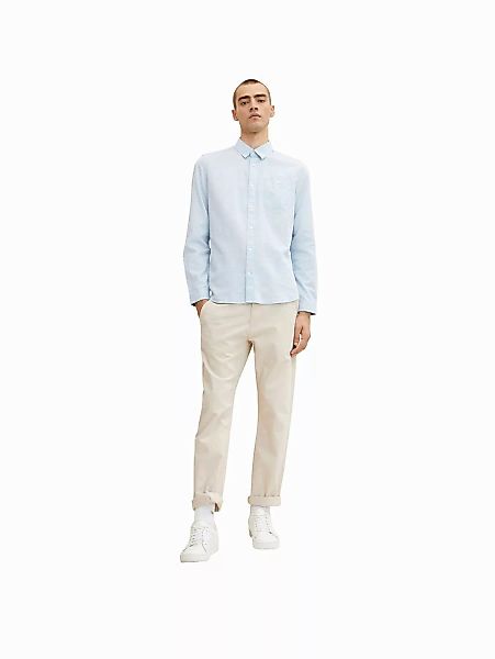 Tom Tailor Herren Langarm Hemd STRUCTURE - Regular Fit günstig online kaufen