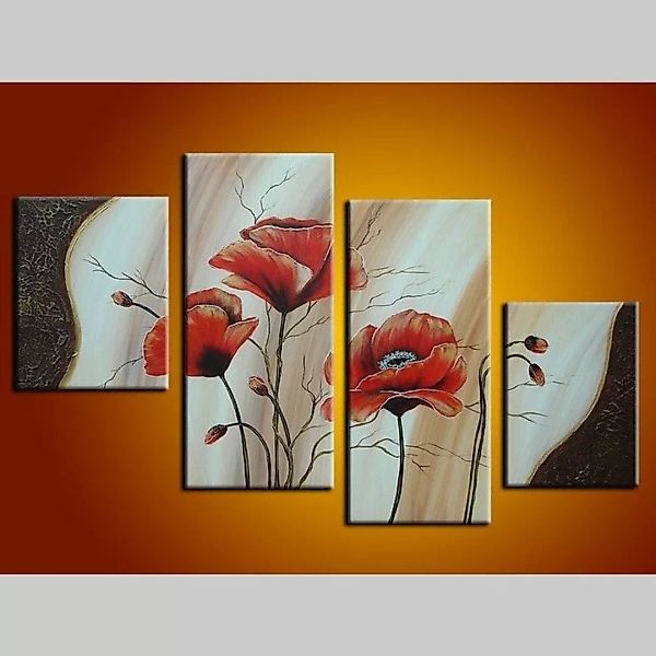 4 Leinwandbilder MOHN (7) 120 x 80cm Handgemalt günstig online kaufen