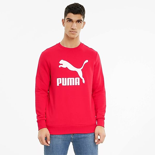 PUMA Classics Logo Crew Neck Herren Sweatshirt | Mit Aucun | Rot | Größe: M günstig online kaufen