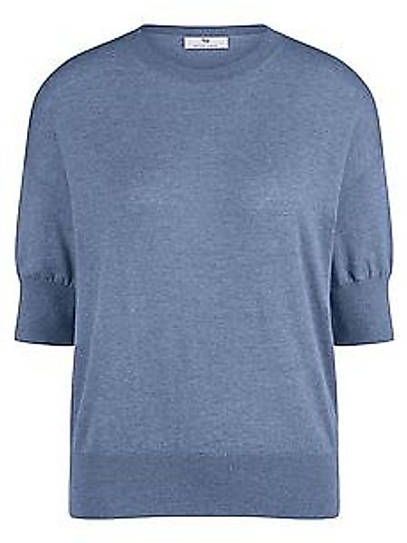 Rundhals-Pullover Peter Hahn blau günstig online kaufen