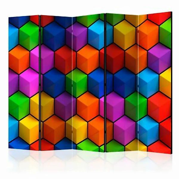 artgeist Paravent Colorful Geometric Boxes II [Room Dividers] mehrfarbig Gr günstig online kaufen
