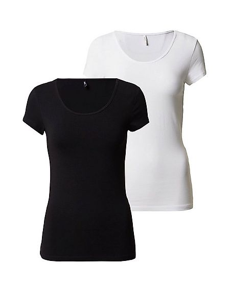 ONLY T-Shirt ONLLive Love (2-tlg) Plain/ohne Details günstig online kaufen