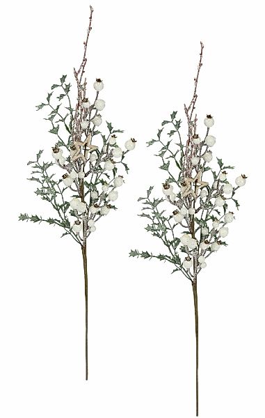 I.GE.A. Kunstzweig "Künstlicher Ilexzweig mit Beeren", 2er Set Dekozweig Zw günstig online kaufen