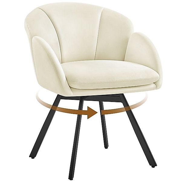 Yaheetech Esszimmerstuhl Polsterstuhl mit Schwenkbarem Sitz, Loungesessel S günstig online kaufen