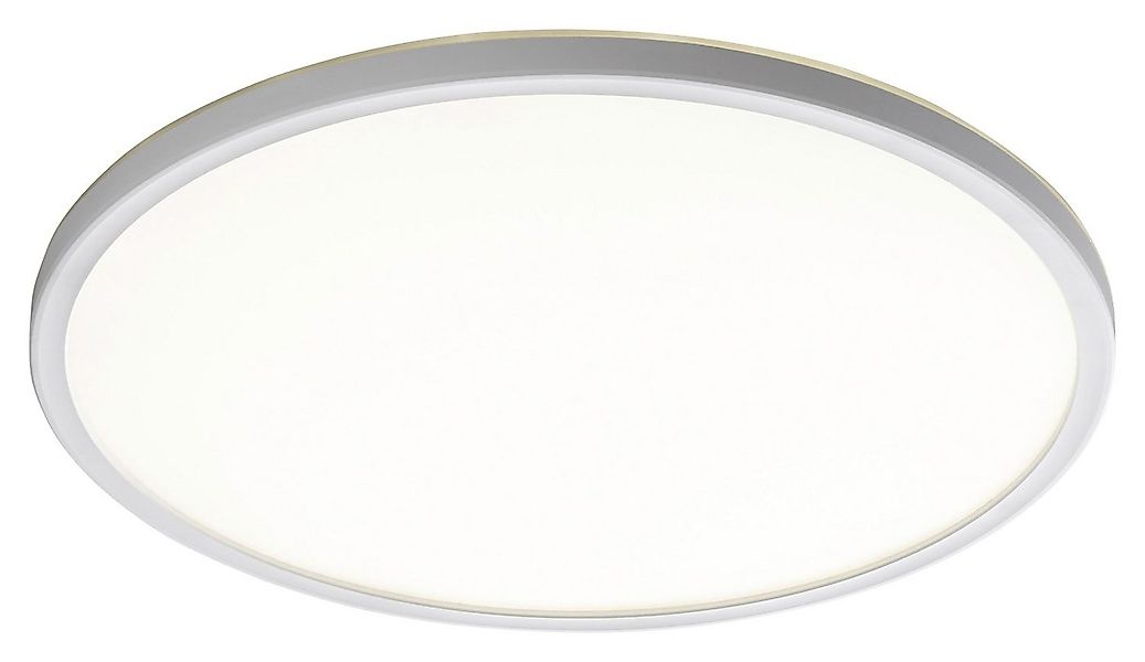 casa NOVA LED Deckenleuchte PLAIN, 1-flammig, Ø 42 cm, Silbergrau, Weiß, LE günstig online kaufen