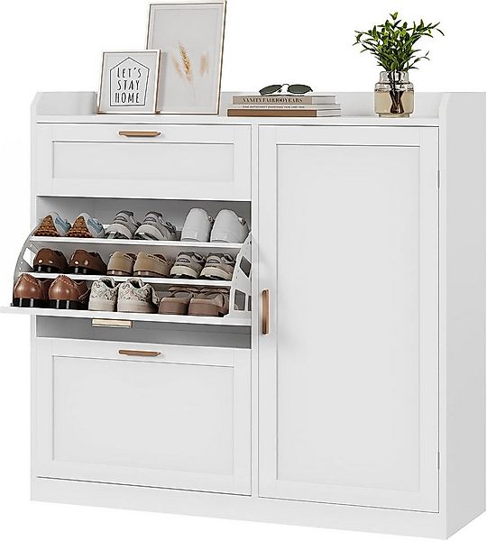 MSMASK Schuhschrank mit 2 Klappen, Schuhkipper Schmal, Schuhschrank mit 1 S günstig online kaufen