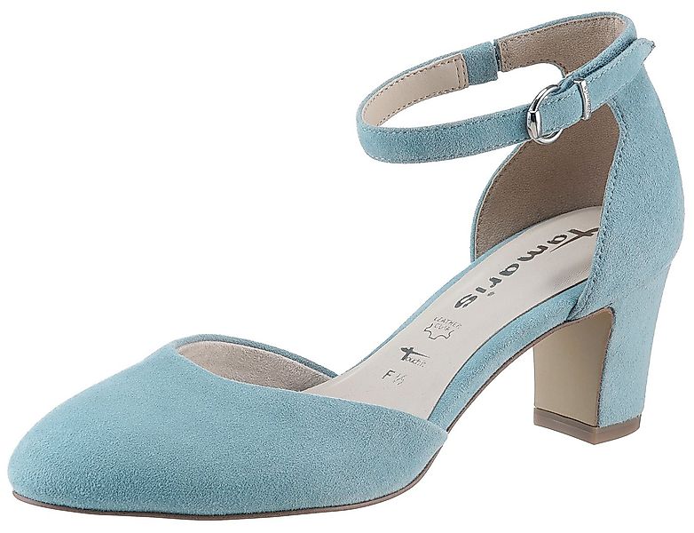 Tamaris Spangenpumps, Blockabsatz, gelenkoffener Abendschuh mit Fesselriemc günstig online kaufen