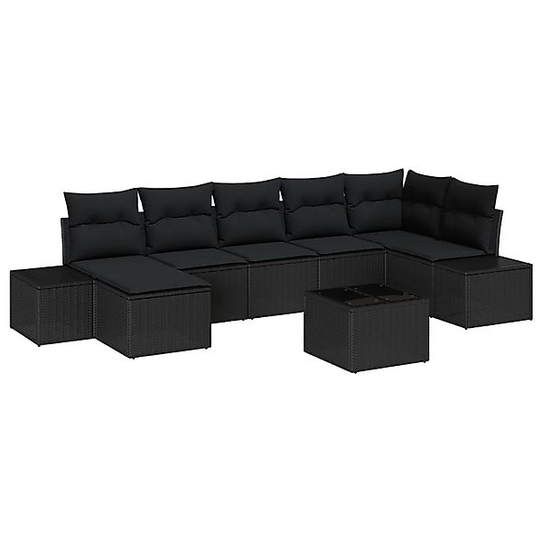 vidaXL 8-Teiliges Garten-Sofa-Set mit Kissen in Beige aus Poly Rattan 33558 günstig online kaufen