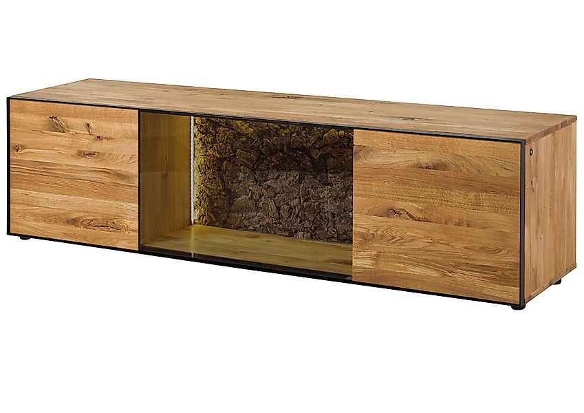 Massivmoebel24 Lowboard (Wildeiche 200x53x55 natur geölt günstig online kaufen