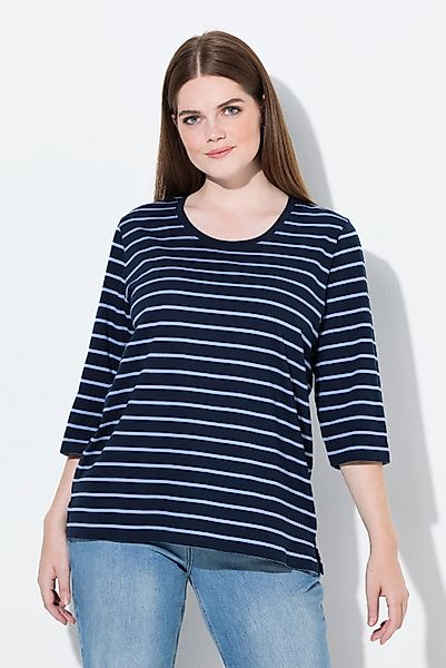 Ulla Popken T-Shirt Shirt Ringel Rundhals günstig online kaufen