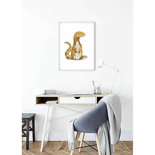 KOMAR Wandbild - Cute Animal Lizard - Größe: 50 x 70 cm mehrfarbig Gr. one günstig online kaufen