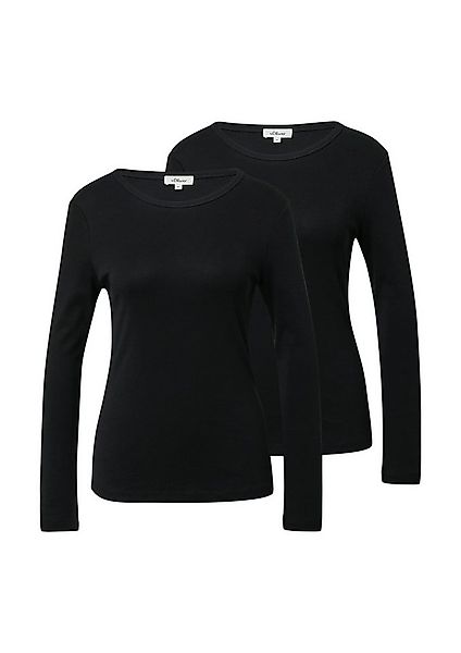 s.Oliver Langarmshirt (2-tlg) mit Rundhalsausschnitt, 2er Pack günstig online kaufen