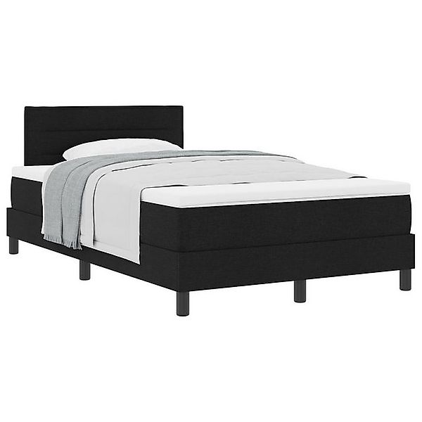 vidaXL Bett Boxspringbett mit Matratze Schwarz 120x190 cm Stoff (1-tlg) günstig online kaufen