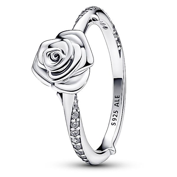 Pandora Silberring Blühende Rose Silber günstig online kaufen