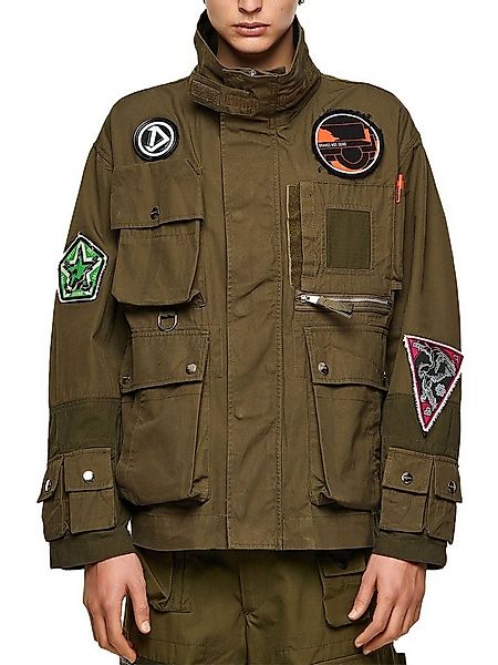 Diesel Military-Jacke Feldjacke im Military-Stil mit Patches - J-BATTLE - G günstig online kaufen