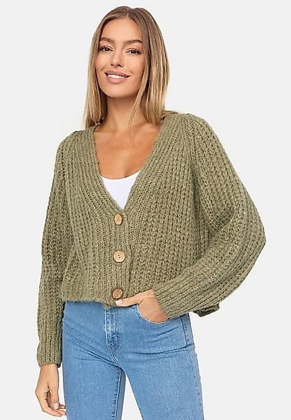 Decay Strickjacke 1064 Khaki-One Size (1-tlg) Unifarbe günstig online kaufen