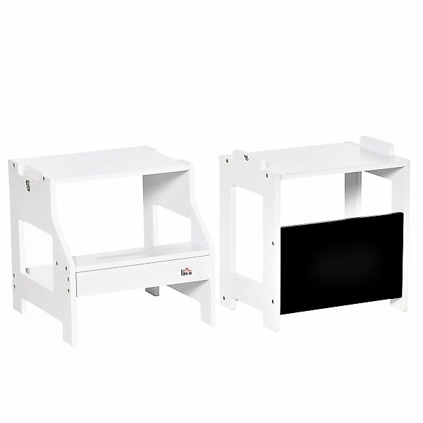 HOMCOM Lern- und Malstuhl mit Kreidetafel und 3-in-1 Schreibtischhockerfunk günstig online kaufen