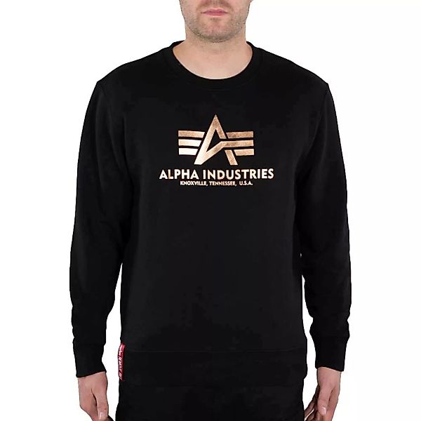 Alpha Industries Basic Foil Print Sweatshirt M Black / Gold günstig online kaufen