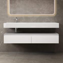 doporro Badmöbel-Set Waschtisch mit Unterschrank 150cm günstig online kaufen