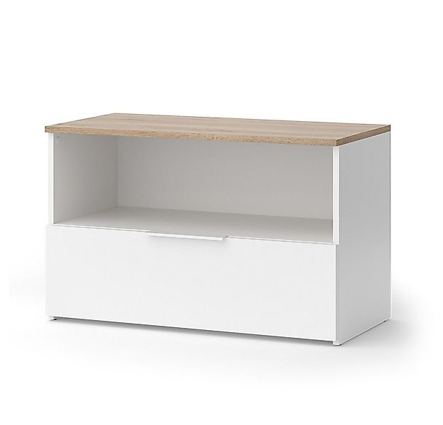 Vicco Highboard Wido, Weiß/Sonoma, 80 x 50 cm mit 1 geschlossenem Fach günstig online kaufen