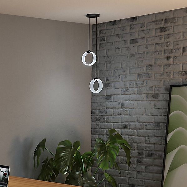 OSRAM LED-Hängeleuchte Decor Circle, 2-fl., CCT, schwarz günstig online kaufen