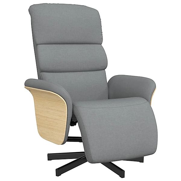 vidaXL Relaxsessel mit Fußteil Hellgrau Stoff 356601 günstig online kaufen