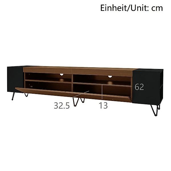 Ulife TV-Schrank TV Möbel, Lowboard, Wohnzimmerschrank, Fernsehtisch mit St günstig online kaufen