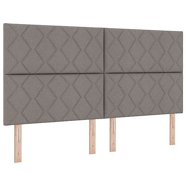 vidaXL Bett Boxspringbett mit Matratze & LED Taupe 180x200 cm Stoff (1-tlg) günstig online kaufen