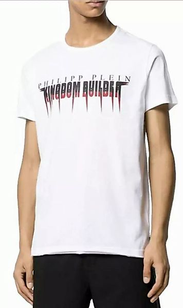 PHILIPP PLEIN T-Shirt Platinum Cut Kingdom Builder Statement Shirt Gerippte günstig online kaufen