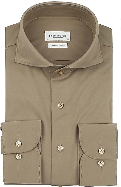 Profuomo Japanese Knitted Hemd Grün - Größe 45 günstig online kaufen