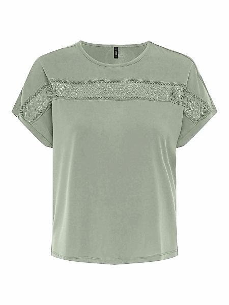 ONLY Kurzarmshirt "ONLFREE LIFE S/S LACE PANEL TOP JRS" günstig online kaufen